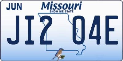 MO license plate JI2O4E
