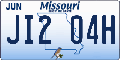 MO license plate JI2O4H