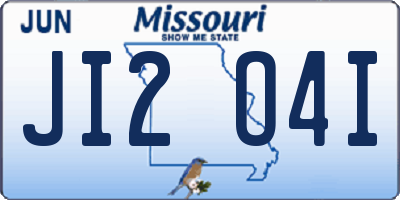 MO license plate JI2O4I