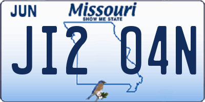 MO license plate JI2O4N