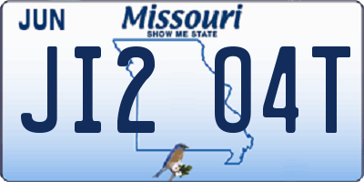 MO license plate JI2O4T
