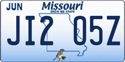 MO license plate JI2O5Z