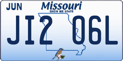 MO license plate JI2O6L