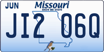 MO license plate JI2O6Q