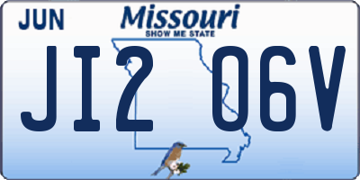 MO license plate JI2O6V