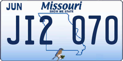 MO license plate JI2O7O