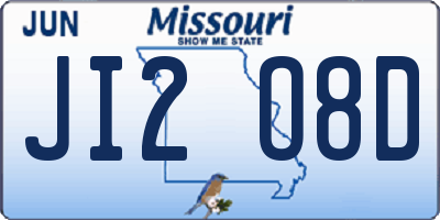 MO license plate JI2O8D