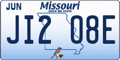 MO license plate JI2O8E