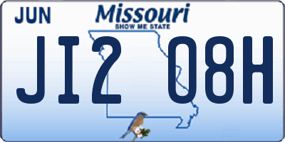 MO license plate JI2O8H