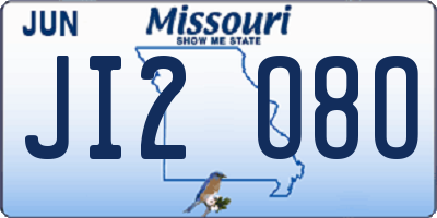 MO license plate JI2O8O