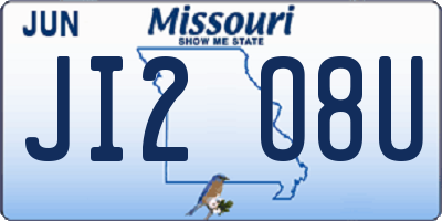 MO license plate JI2O8U