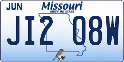 MO license plate JI2O8W