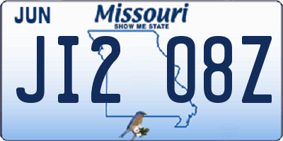 MO license plate JI2O8Z