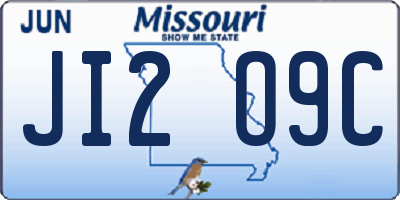 MO license plate JI2O9C