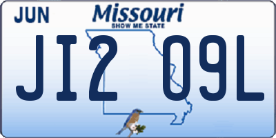 MO license plate JI2O9L