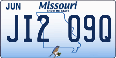 MO license plate JI2O9Q