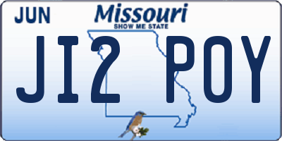 MO license plate JI2P0Y