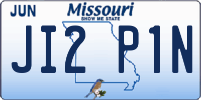 MO license plate JI2P1N