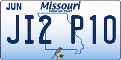 MO license plate JI2P1O