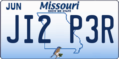 MO license plate JI2P3R