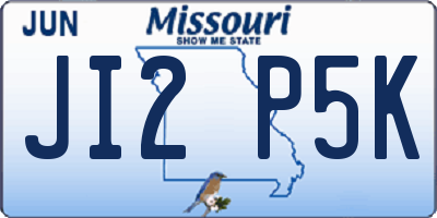MO license plate JI2P5K