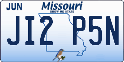 MO license plate JI2P5N