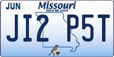 MO license plate JI2P5T