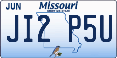 MO license plate JI2P5U