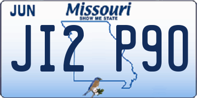 MO license plate JI2P9O