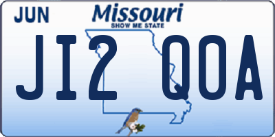 MO license plate JI2Q0A