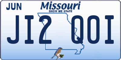MO license plate JI2Q0I