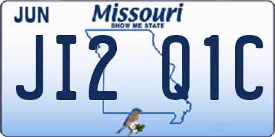 MO license plate JI2Q1C