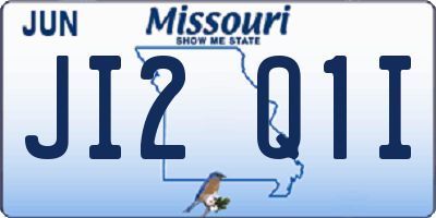 MO license plate JI2Q1I