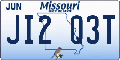 MO license plate JI2Q3T