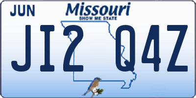 MO license plate JI2Q4Z