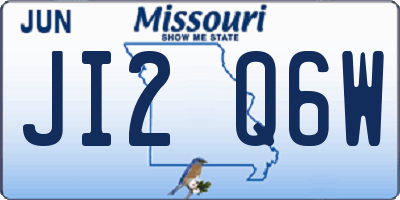 MO license plate JI2Q6W