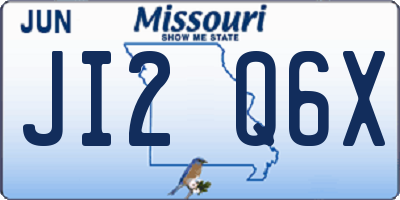 MO license plate JI2Q6X