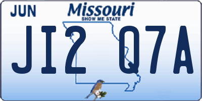 MO license plate JI2Q7A