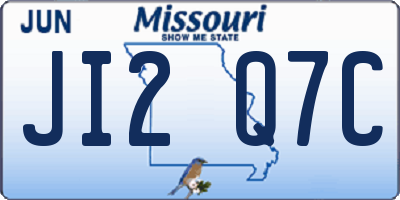 MO license plate JI2Q7C