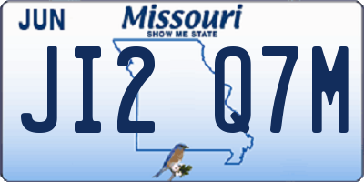 MO license plate JI2Q7M