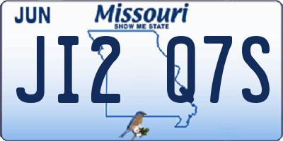 MO license plate JI2Q7S