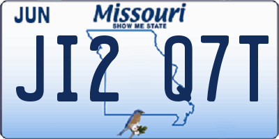 MO license plate JI2Q7T