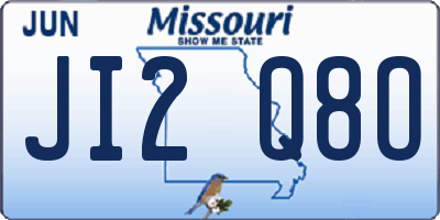MO license plate JI2Q8O