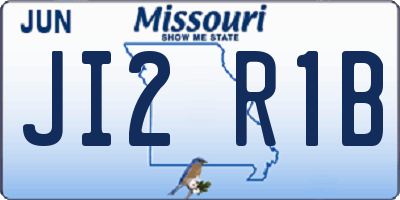 MO license plate JI2R1B