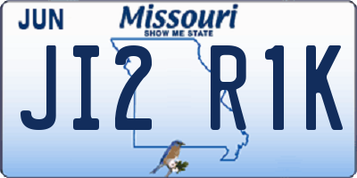 MO license plate JI2R1K
