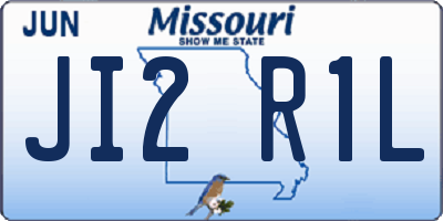 MO license plate JI2R1L