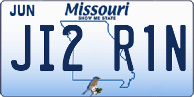 MO license plate JI2R1N