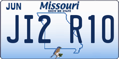 MO license plate JI2R1O