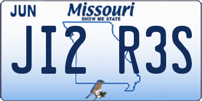 MO license plate JI2R3S