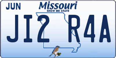 MO license plate JI2R4A